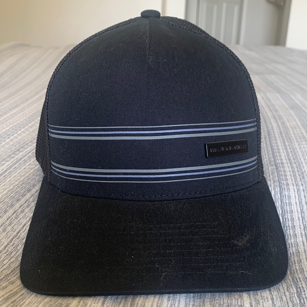 Trav Mat trucker hat with flex fit. Like new, never worn